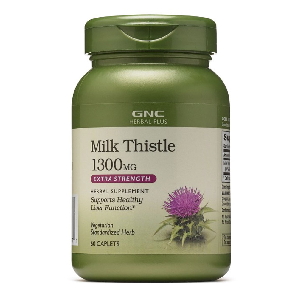 Herbal Plus Milk Thistle 1300 Mg, Extract Standardizat De Silimarina, 60 Tablete, Gnc