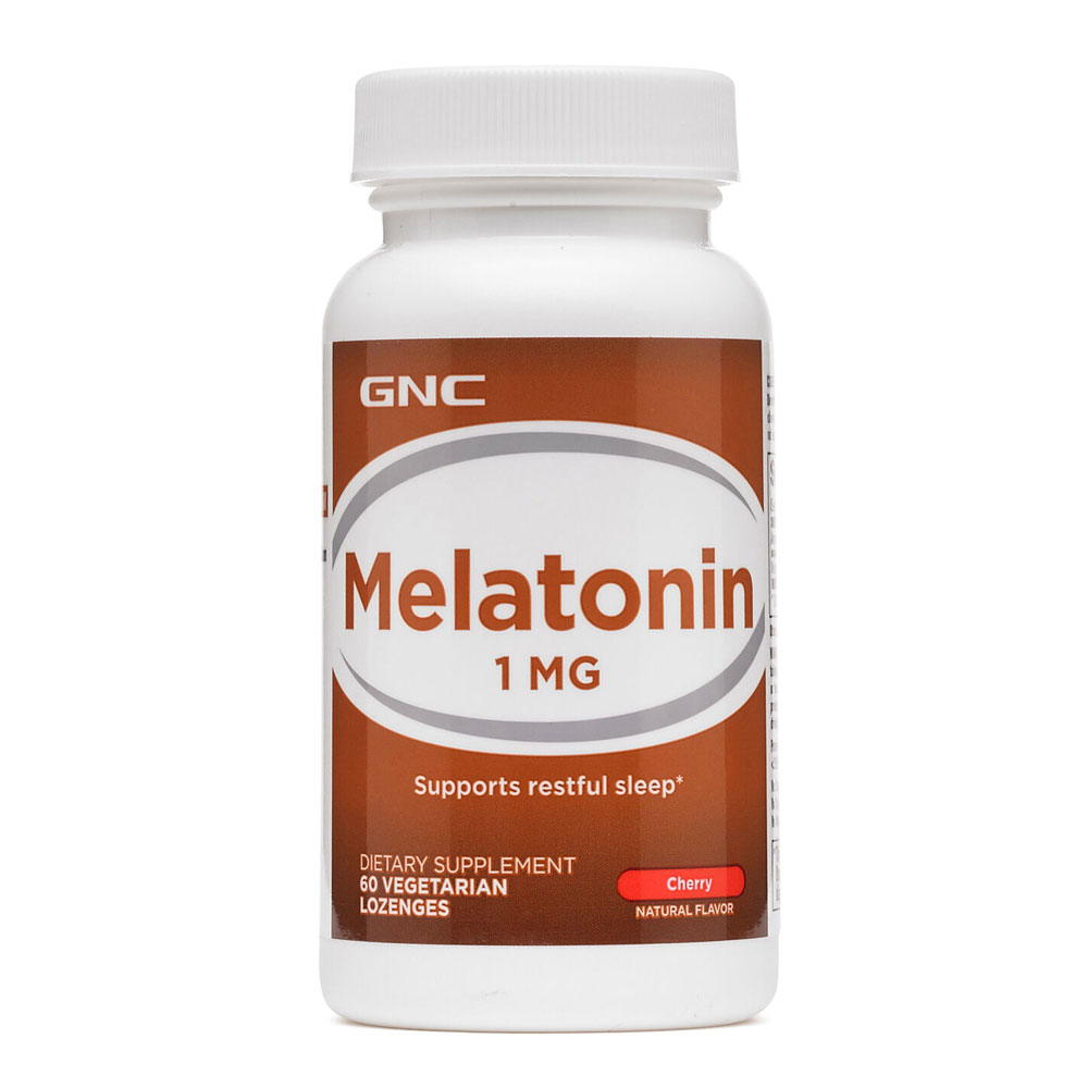 Melatonin 1 Mg, Cherry Flavor, 60 capsule masticabile, GNC