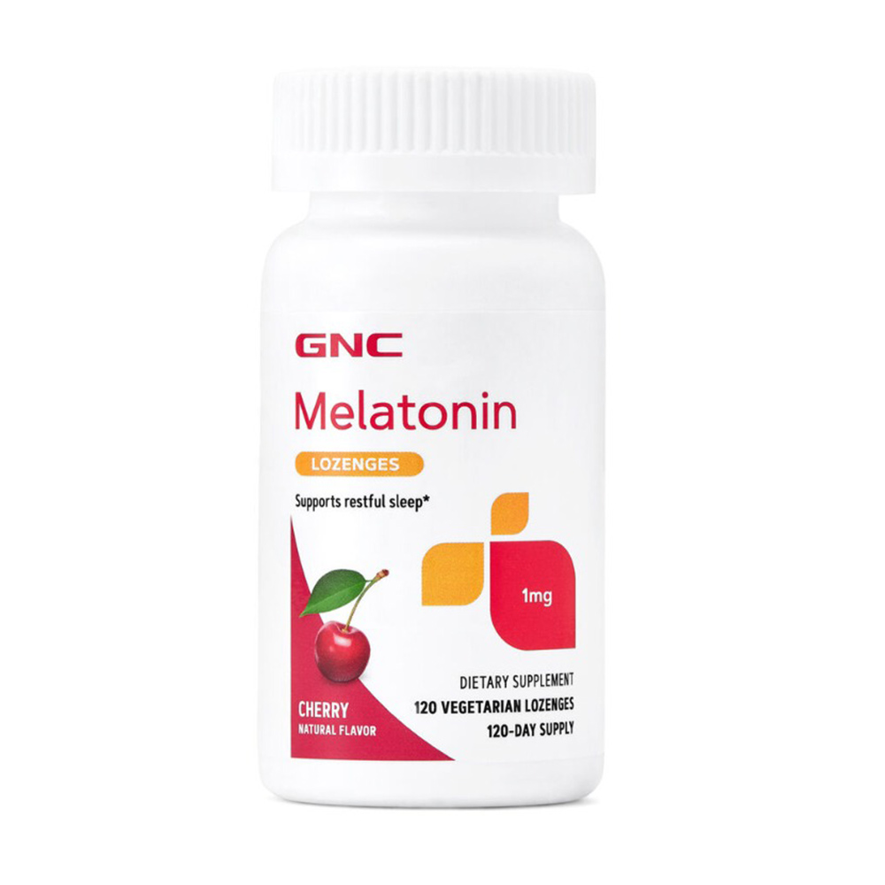 Melatonin Lozenges 1mg cu Aroma de Cirese, 120 tablete, GNC