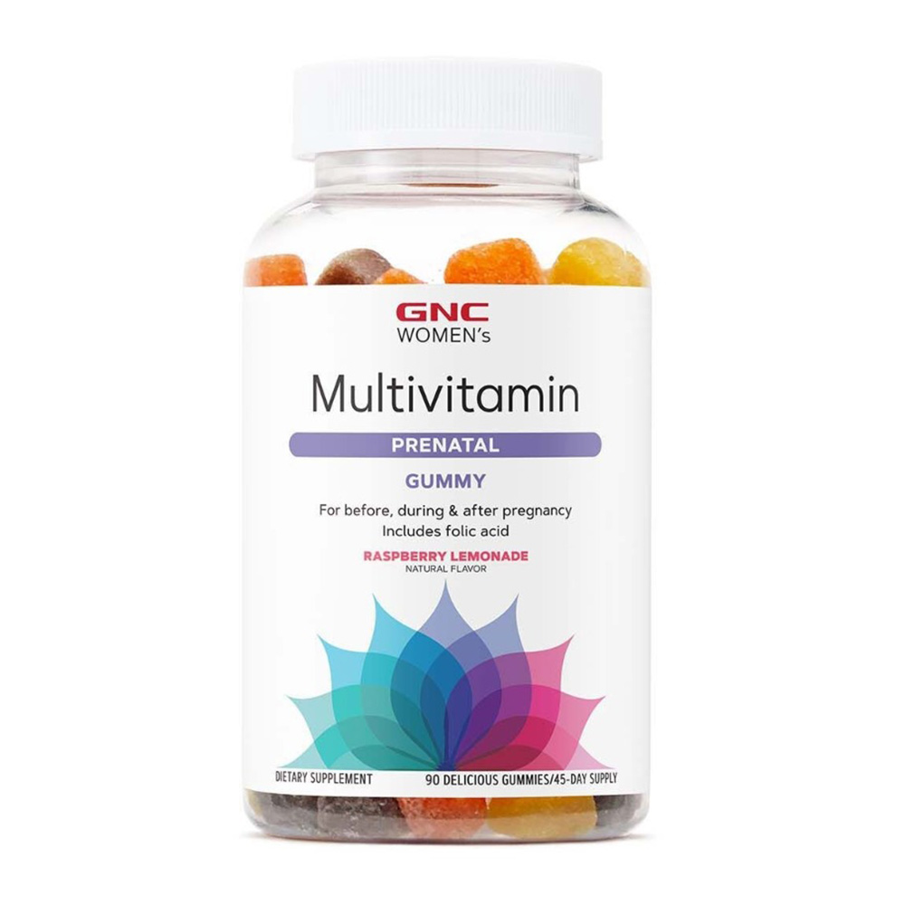 Multivitamin Prenatal Formula Gummy cu Aroma Naturala de Limonada cu Zmeura, 90 jeleuri, GNC