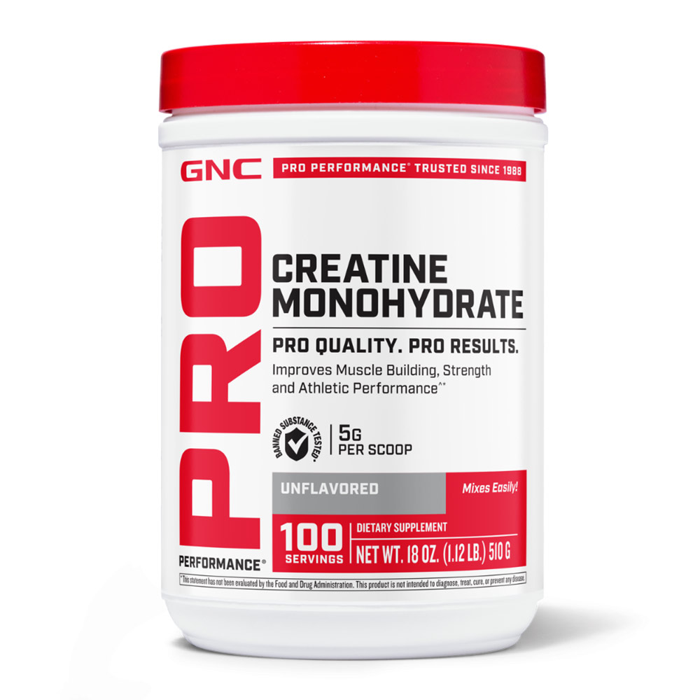 Pro Performance Creatine Monohydrate Fara Aroma, pulbere, 510g, GNC