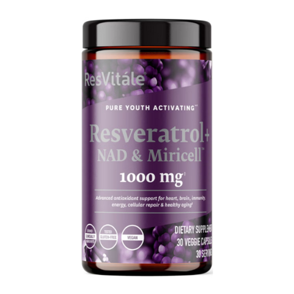 ResVitale Resveratrol +NAD & Miricell, 30 capsule, GNC