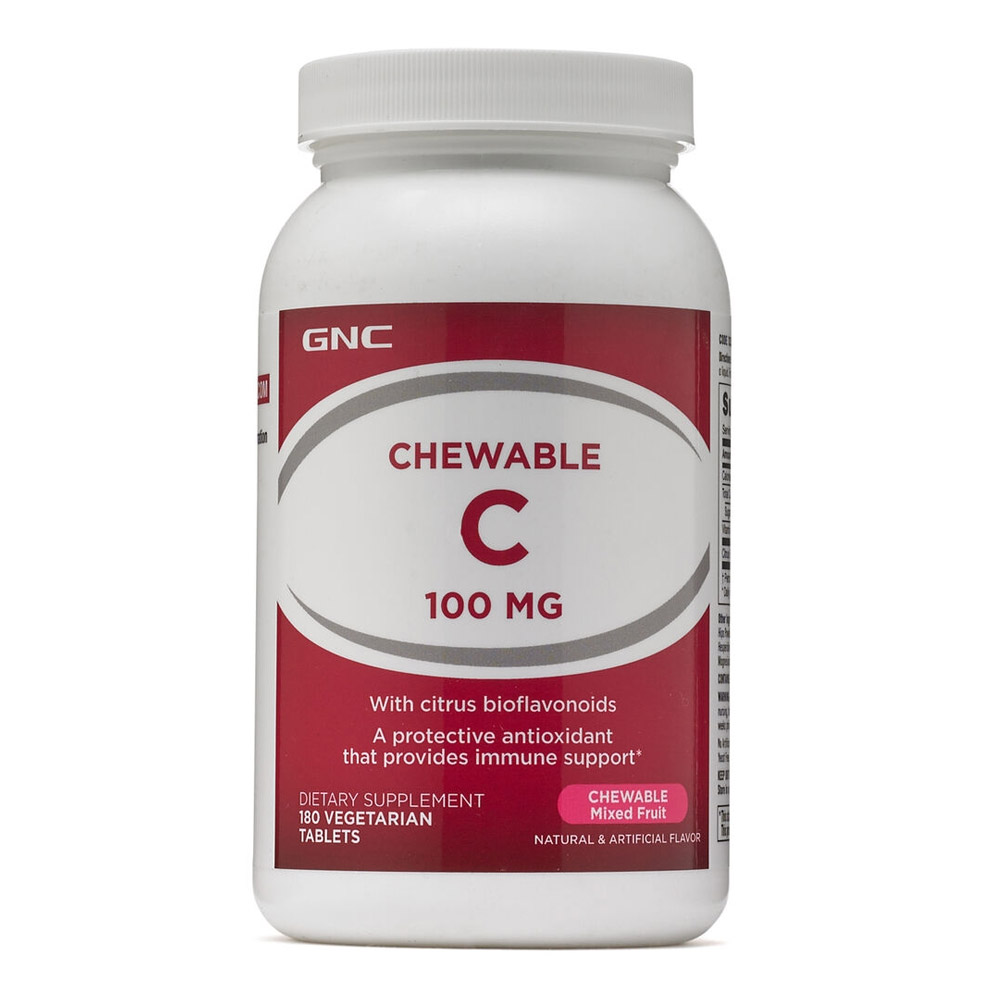 GNC Vitamina C Masticabila 100mg, 180 tablete