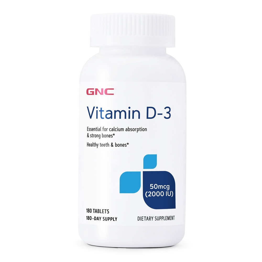 Vitamina D3 2000IU,180 tablete, GNC