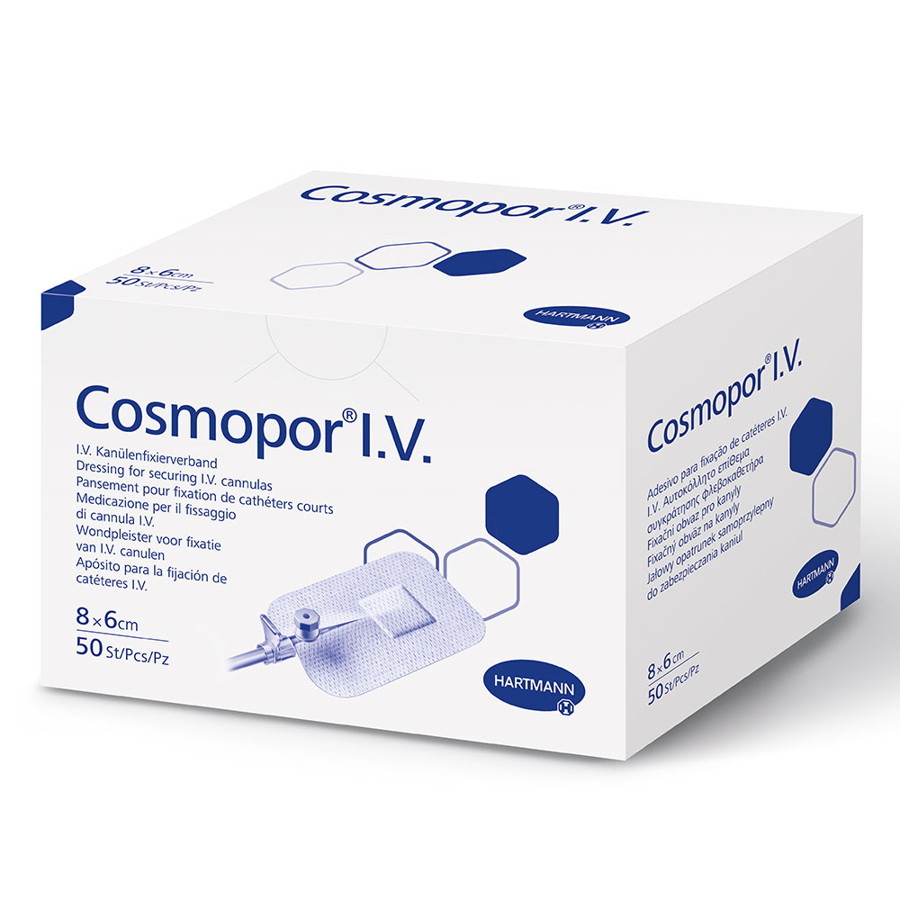 Hartmann Cosmopor I.V Plasture 6 cm x 8 cm x 50 plasturi