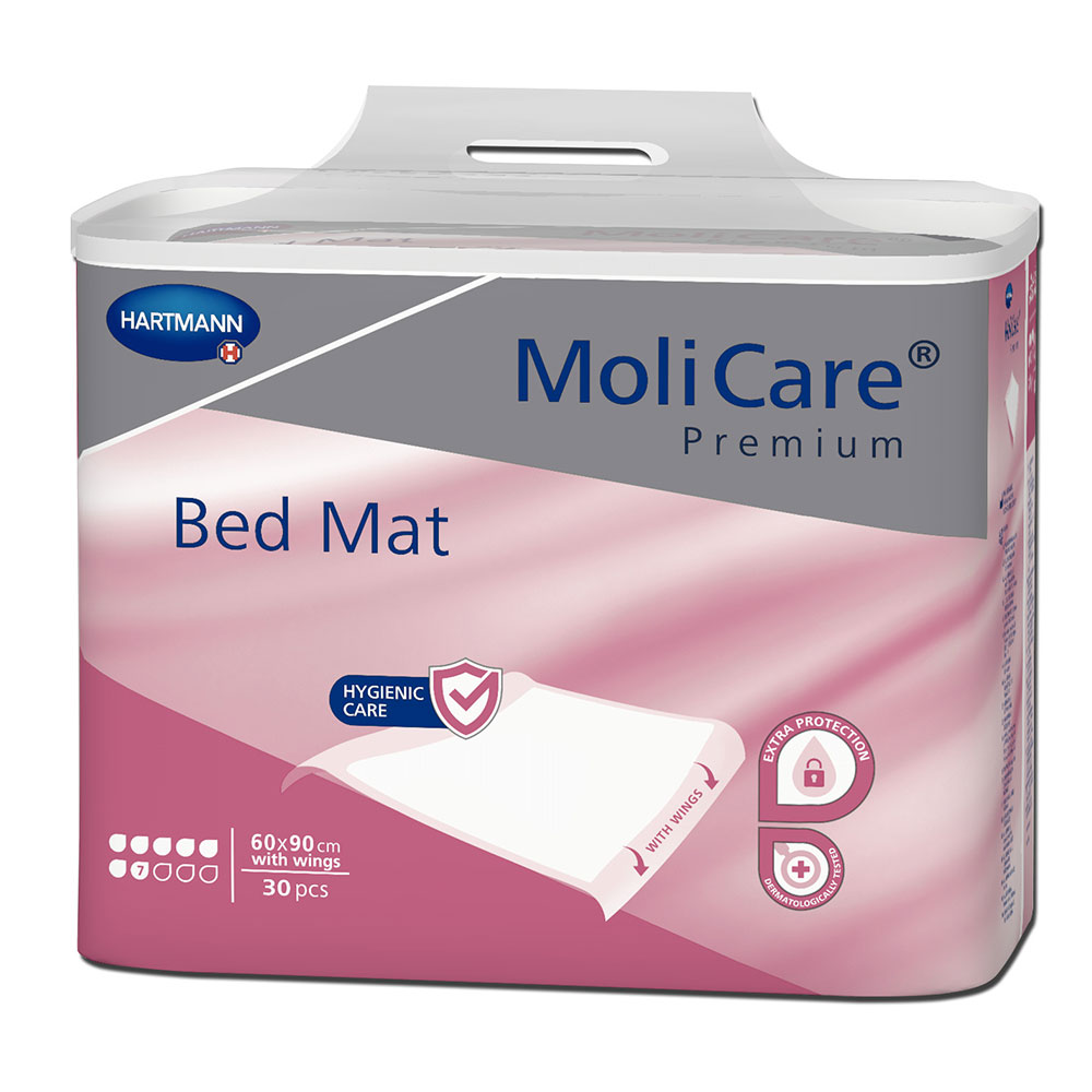 Aleze MoliCare Premium Bed Mat 7 picaturi 60 x 90 cm (161072), 30 bucati, Hartmann