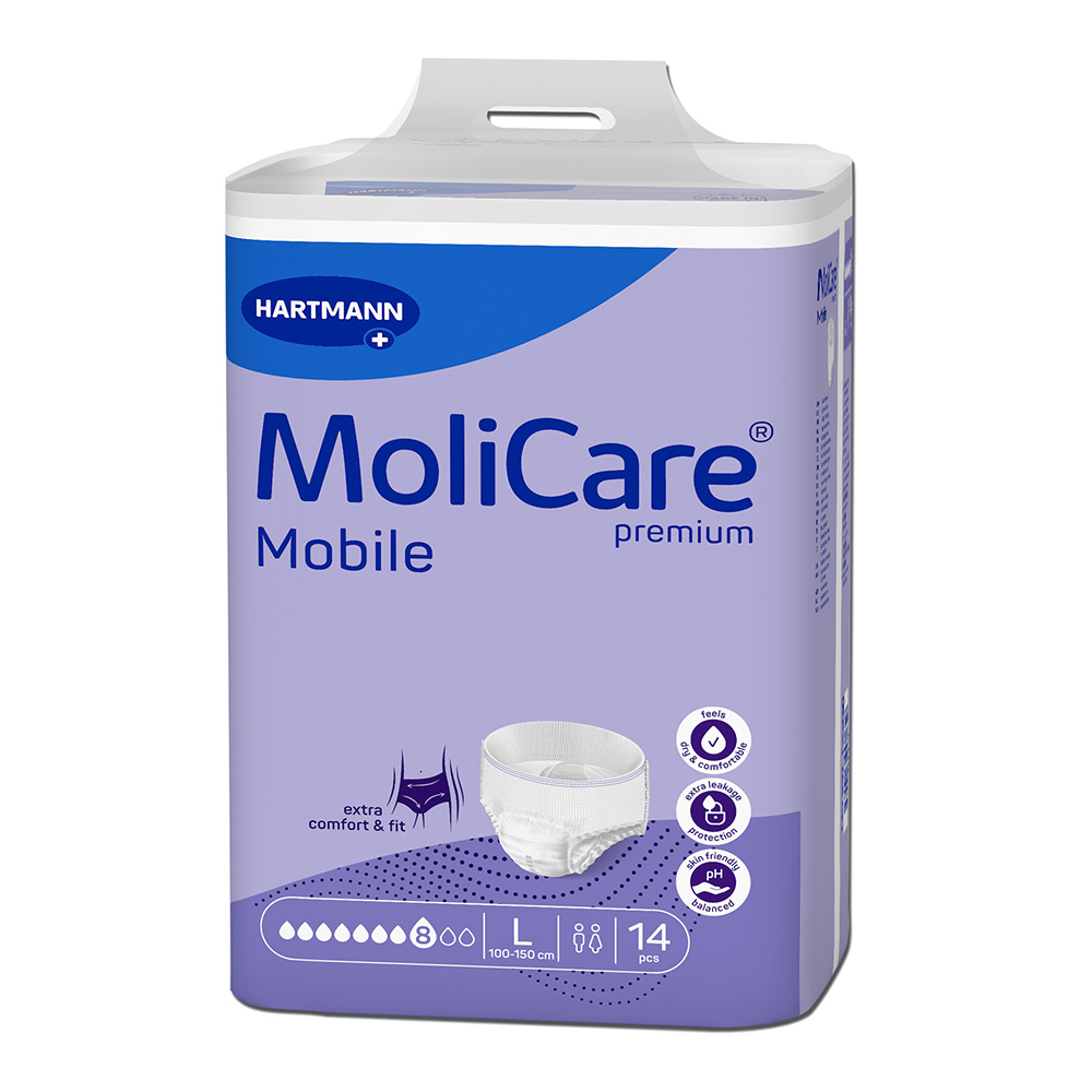 Scutece chilot adulti MoliCare Premium Mobile 8pic marimea L, 14buc, Hartmann