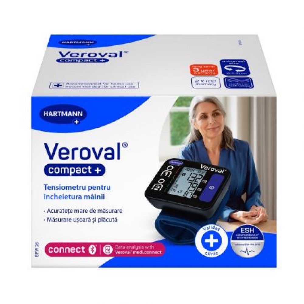 Hartmann Veroval Compact+ Connect Tensiometru pt Incheietura