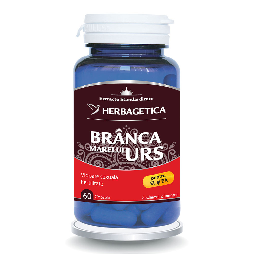 Branca Marelui Urs, 60 capsule, Herbagetica - Pret Avantajos | Minifarm