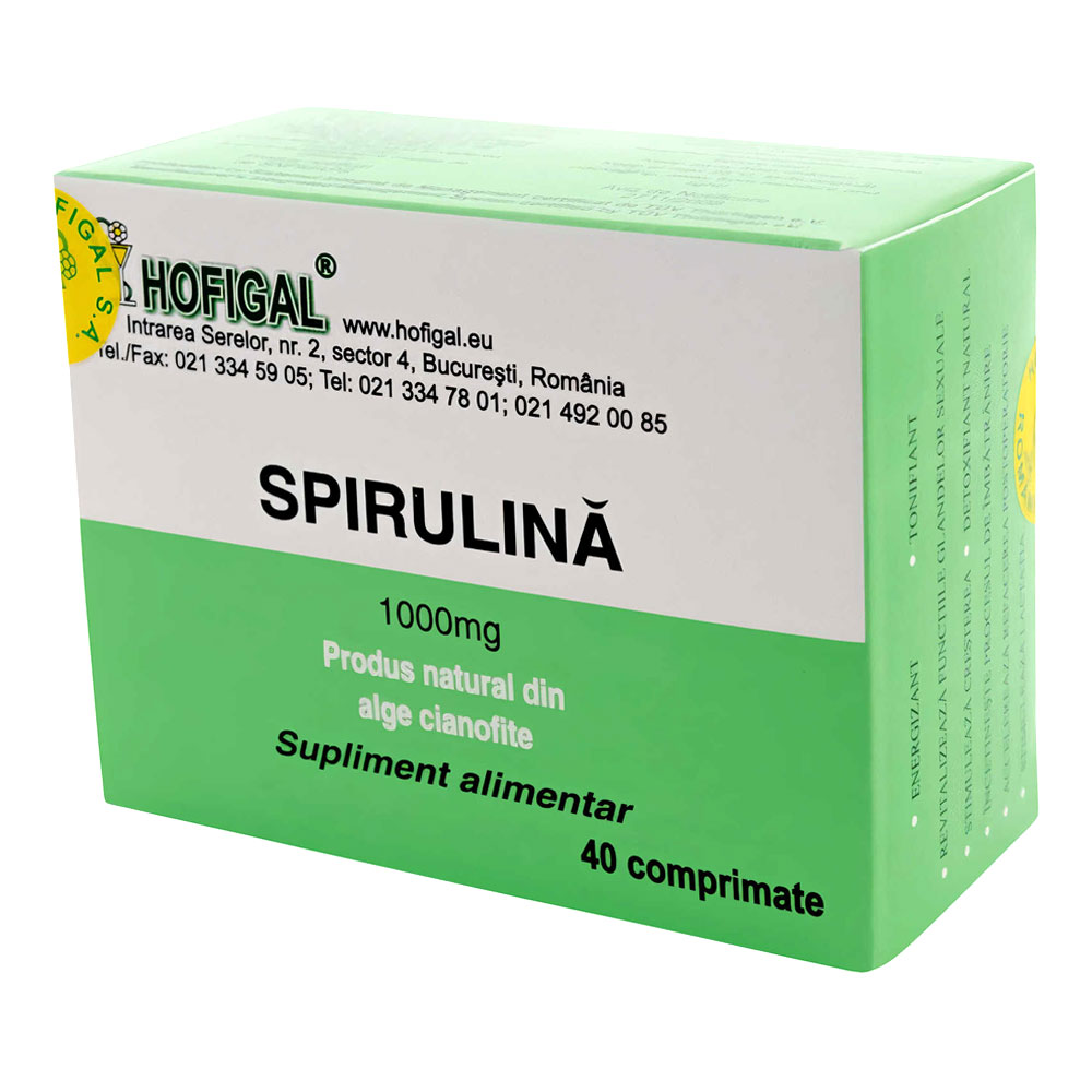 Spirulina, 40 comprimate, Hofigal