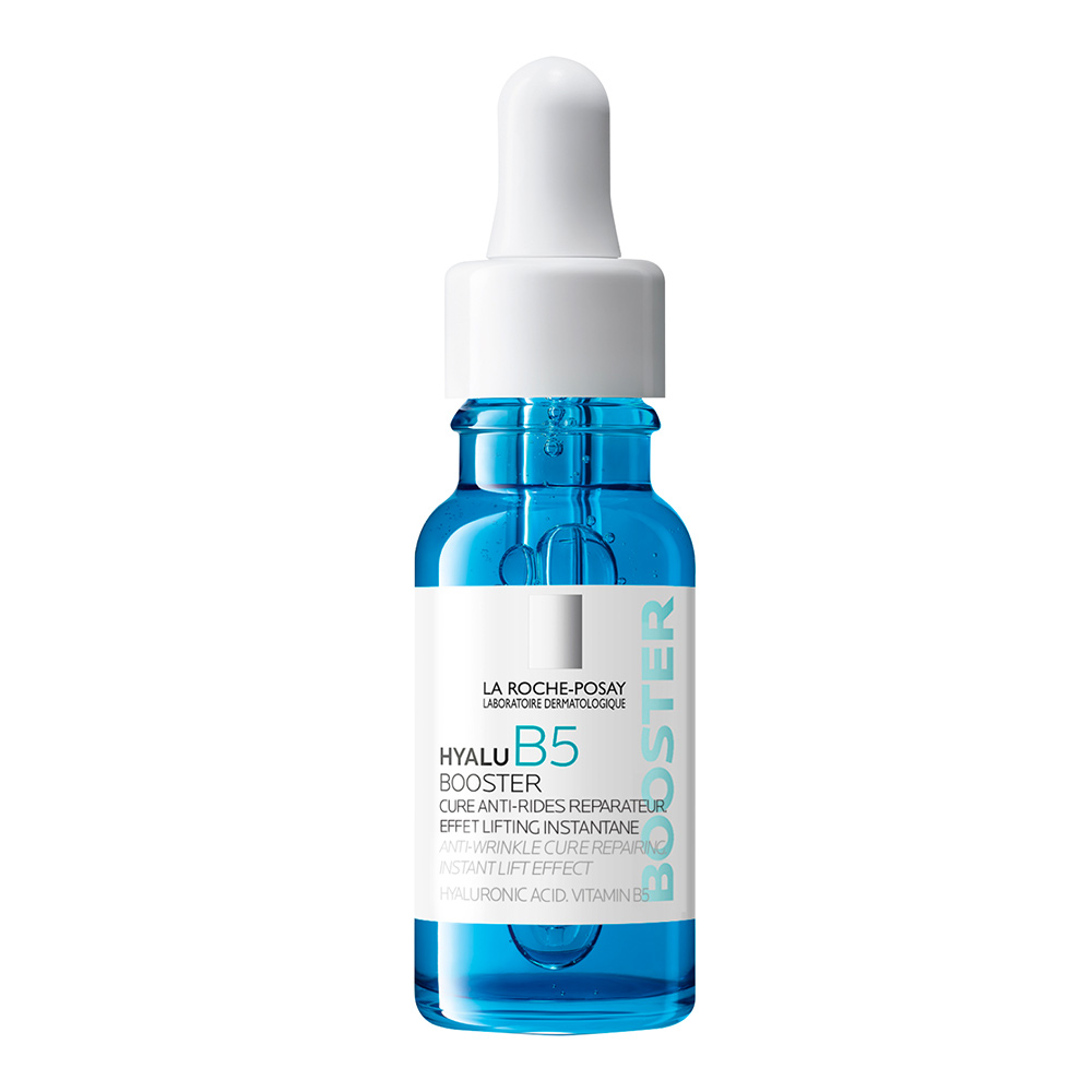 Hyalu B5 Booster Ser concentrat antirid cu efect imediat ca de lifting, cu trei tipuri de Acid Hialuronic și Vitamina B5 potrivit și pentru tenul sensibil, fără parfum, 15ml, La Roche-Posay