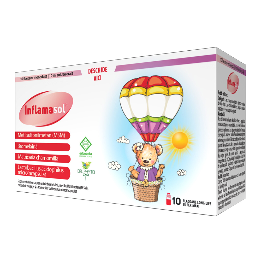 Inflamasol solutie orala, 10ml x 10, Dr. Phyto