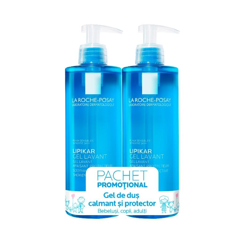 Gel spalare piele sensibila, bebelusi, copii, adulti Lipikar, 400 ml, La Roche-Posay