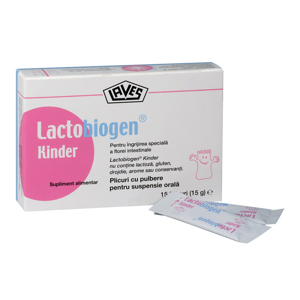 Lactobiogen Kinder, 15 plicuri, Laves