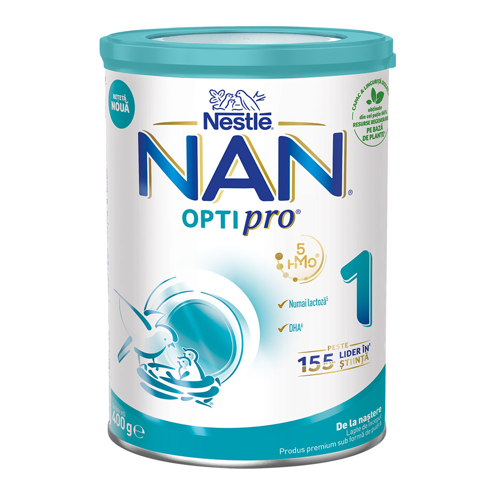 Lapte praf Nan 1 Optipro HM-O Premium +0 luni, 400g, Nestle