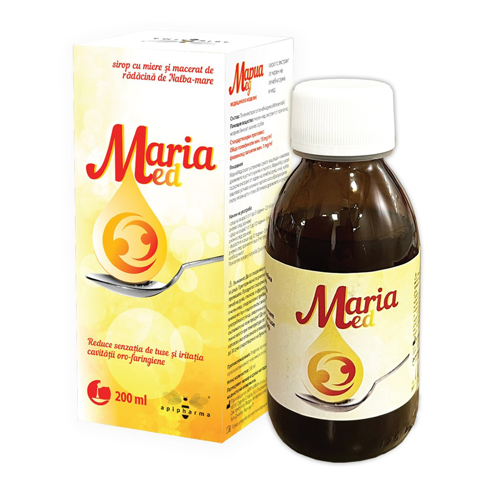 Sirop de radacina de Nalba-mare cu miere Maria Med, 200 ml, Apipharma