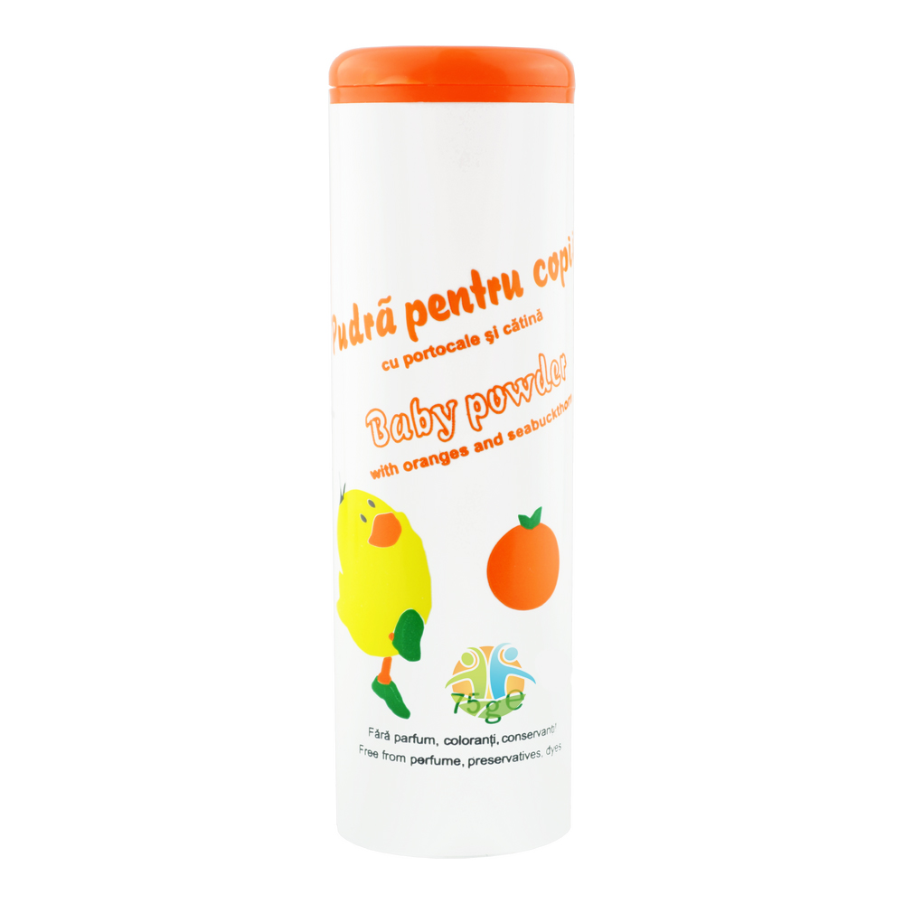 Pudra pentru copii cu portocale si catina, 75 gr, Mebra