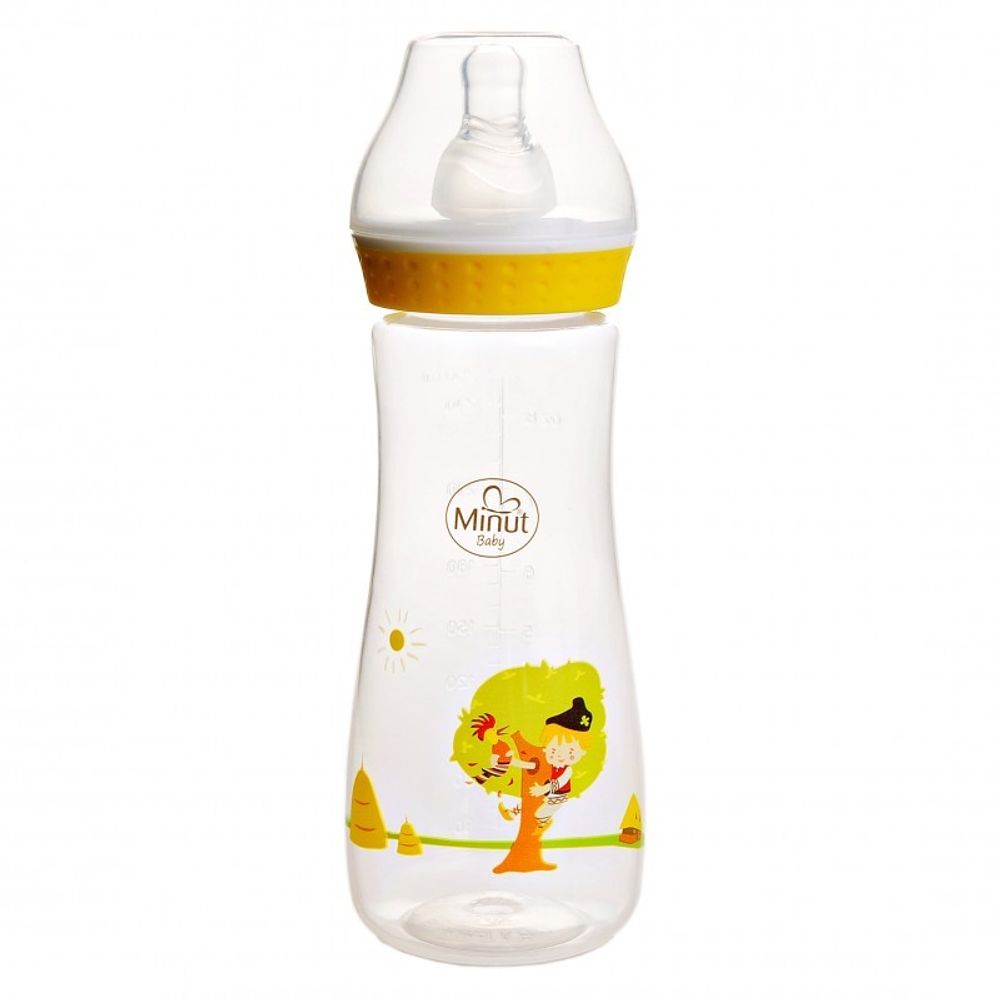 Minut Biberon cu Tetina " Pupaza din Tei" +3 luni x 250ml