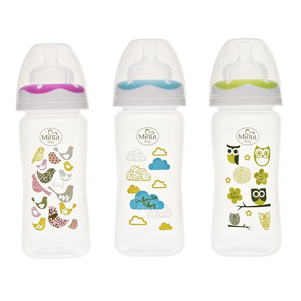 Minut Biberon Gat Larg +3 luni x 270ml