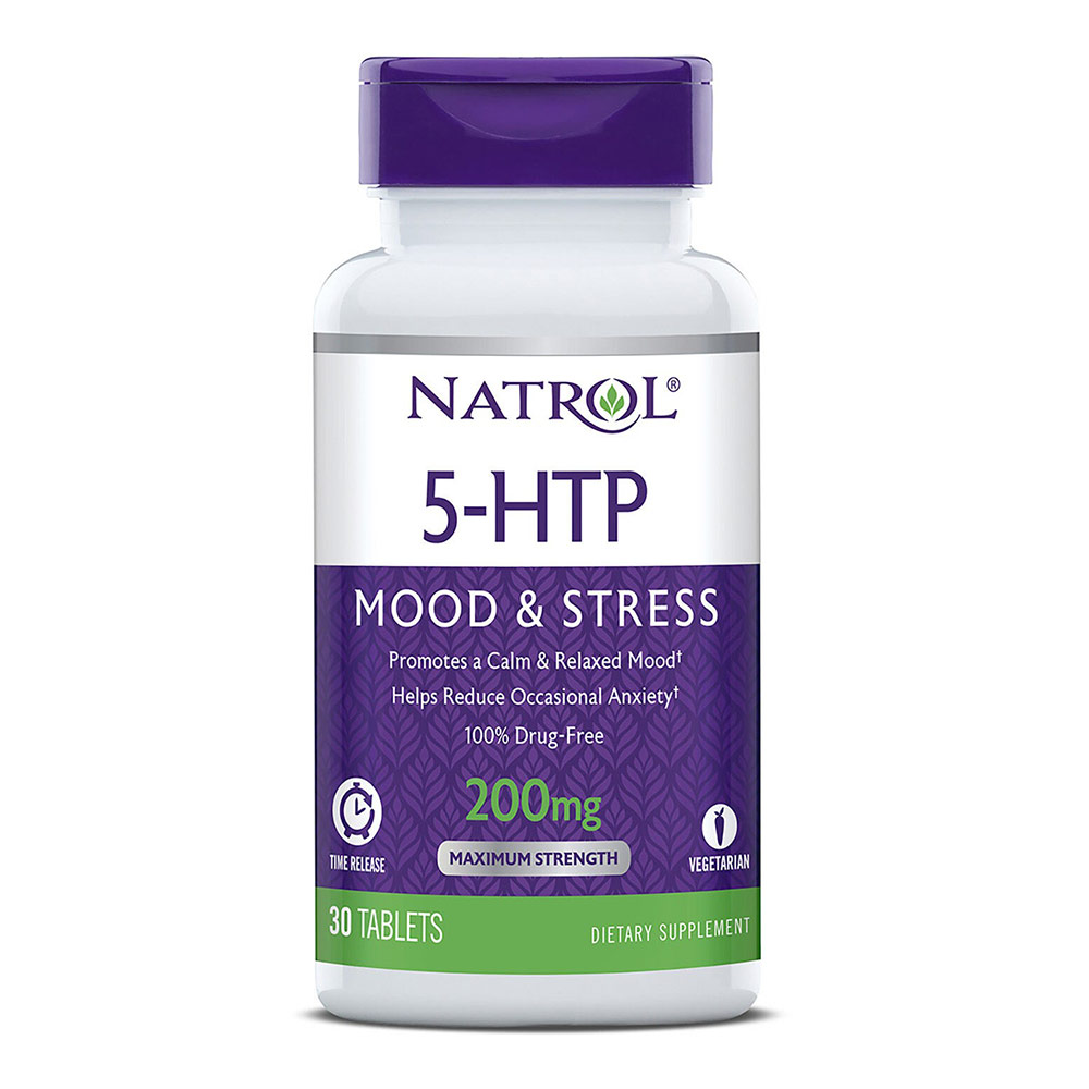 Mood & Stress Natrol 5-HTP 200mg, 30 tablete, GNC