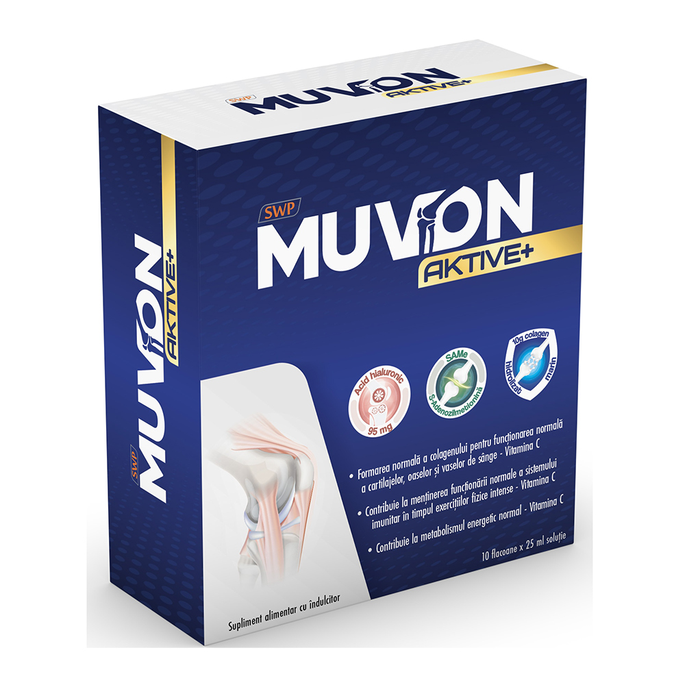 Muvon Active+ 25ml, 10 flacoane, Sun Wave Pharma