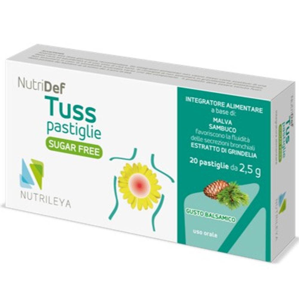 Nutridef Tuss cu extract de pin fara zahar, 20 pastile, Nutrileya