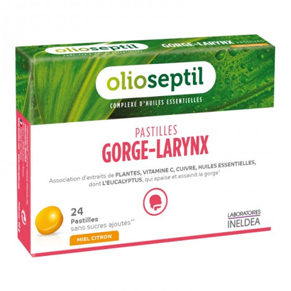Gorge Larynx Olioseptil, 24 pastile, Laboratoires Ineldea