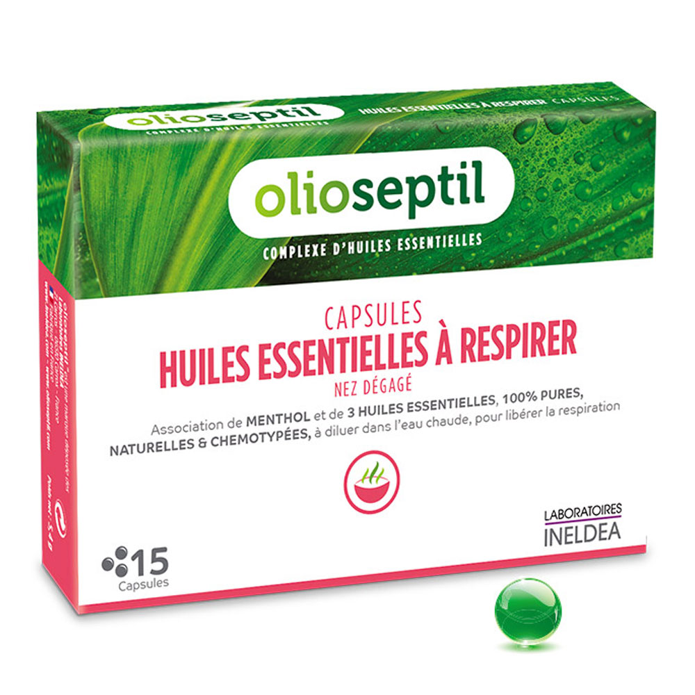 Uleiuri esentiale pentru inhalatii Olioseptil A Respirer, 15 capsule, Ineldea Laboratoires