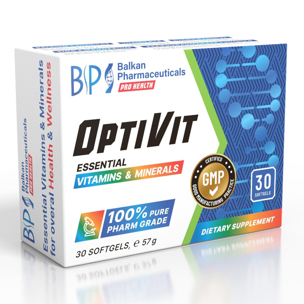 OptiVit Vitamine si Minerale , 30 comprimate, Balkan Pharmaceuticals