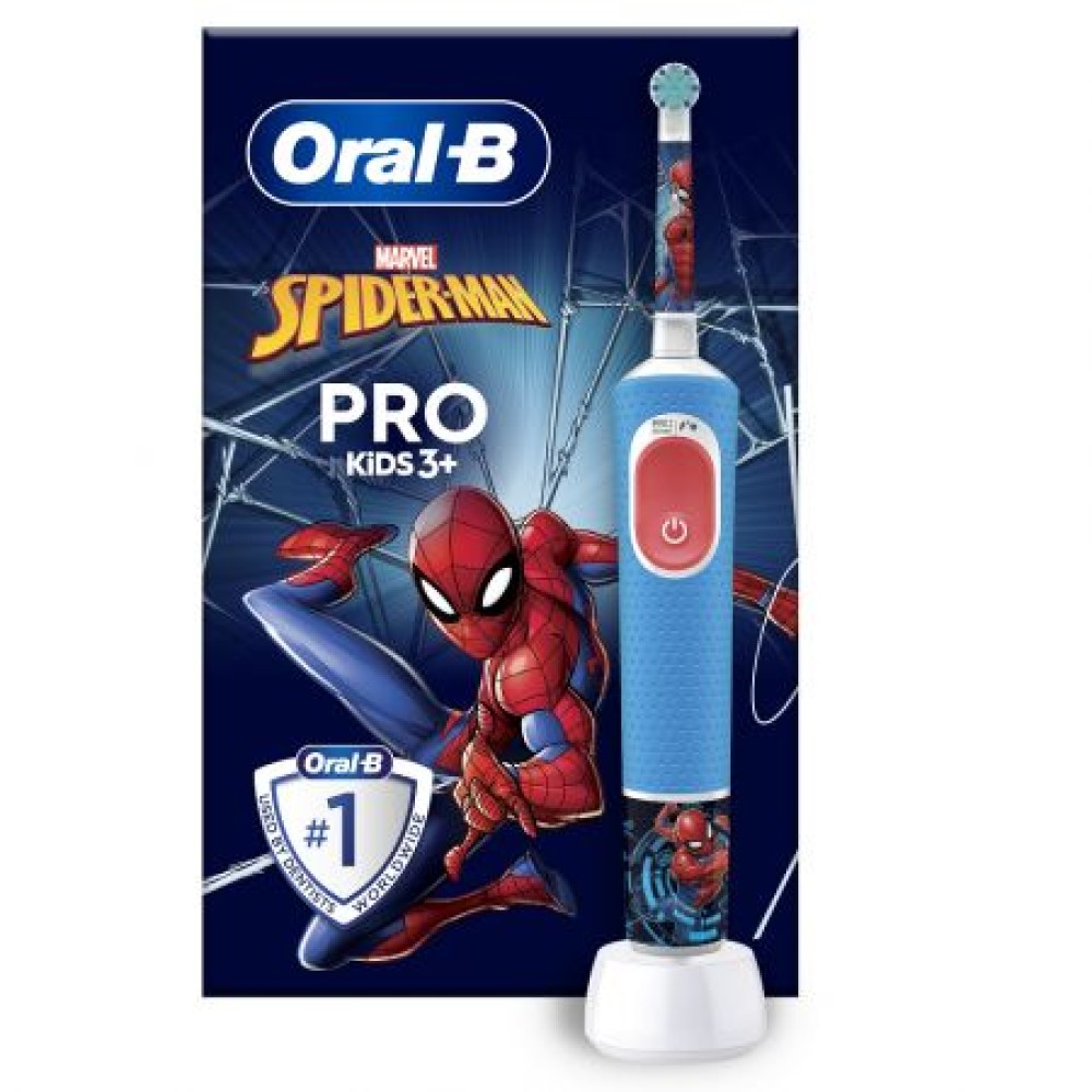 Oral B Periuta Electrica Vitality Pro Kids Spider-Man + 3ani