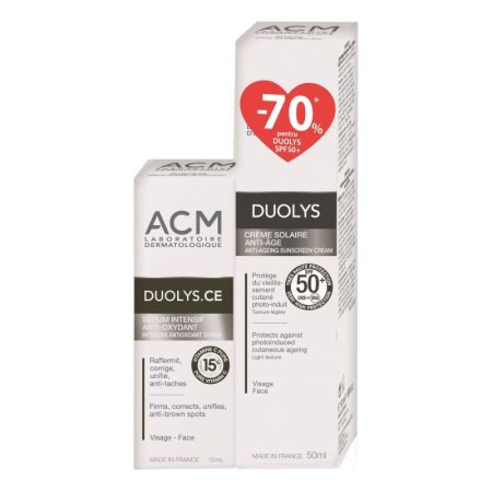 Pachet Duolys Hyal Ser intensiv, 15ml + Duolys Riche emulsie antiage, 40ml, Acm