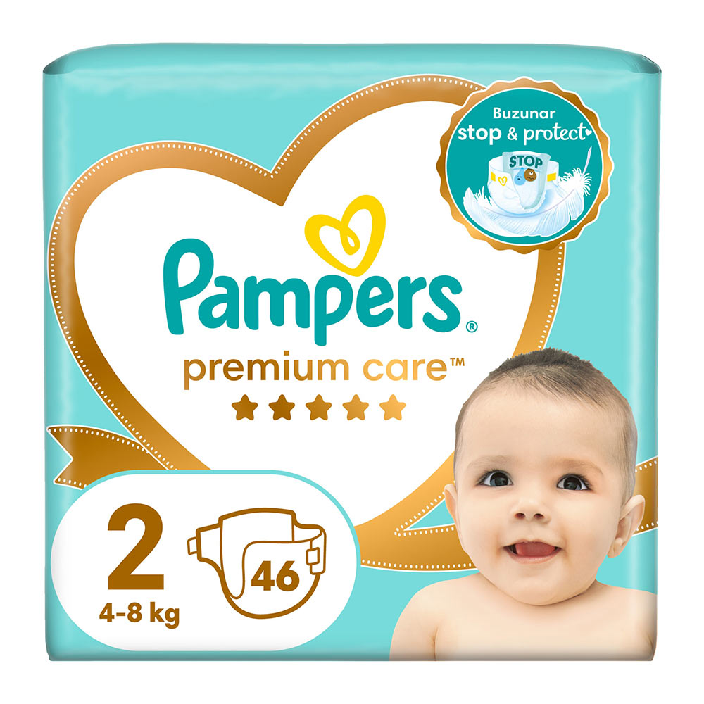 Pampers nr 2 Premium Care 4-8 kg, 46 buc
