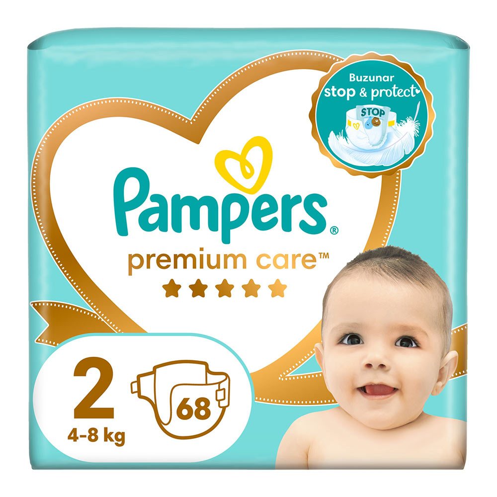 Pampers nr 2 Premium Care 4-8 kg, 68 buc