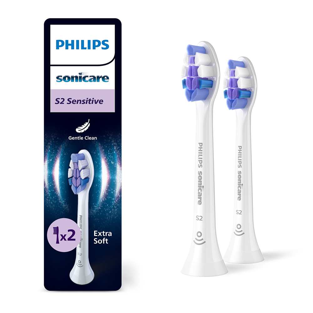 Rezerva Periuta Electrica Optiwhite Sensitive HX6052/87, 2 buc, Philips Sonicare