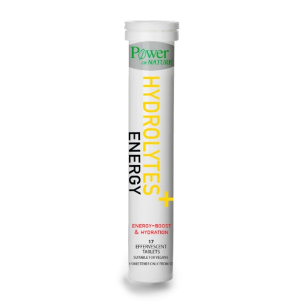 Hydrolytes Plus Energy Stevia, 17 tablete efervescente, Power of Nature