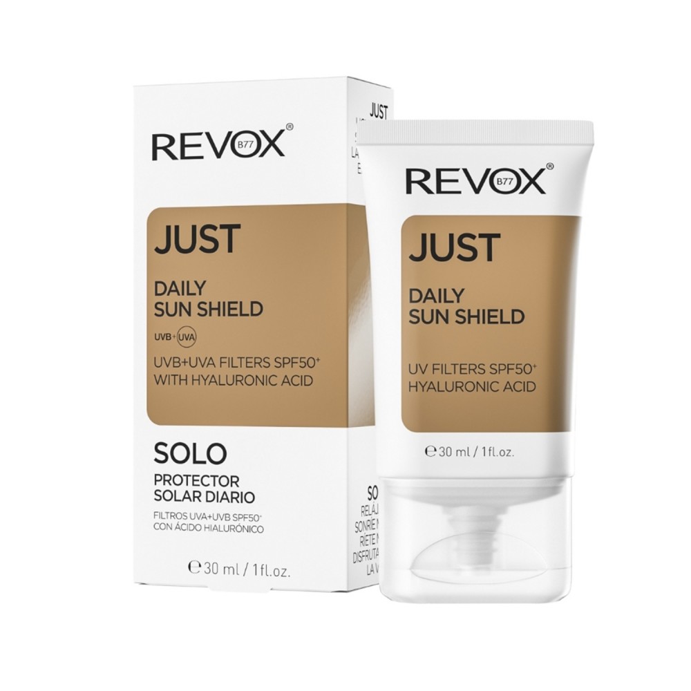 Crema de zi pentru protectie solara cu acid hialuronic SPF 50, 30 ml, Revox