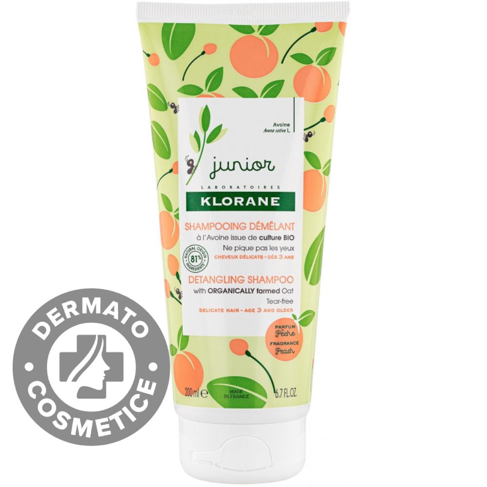 Sampon cu aroma de piersica, 200ml, Klorane