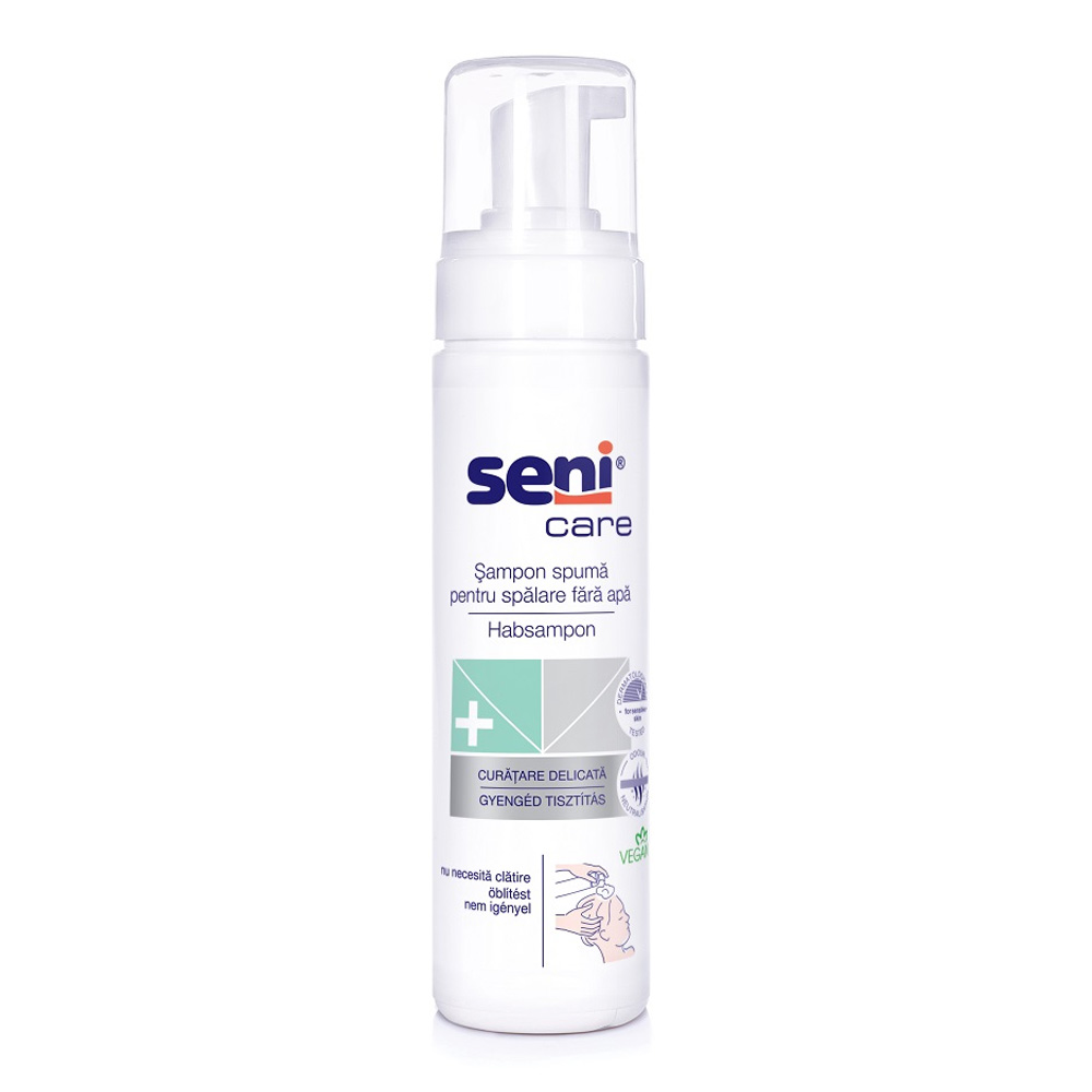 Sampon spuma de curatare fara apa, 200ml, Seni