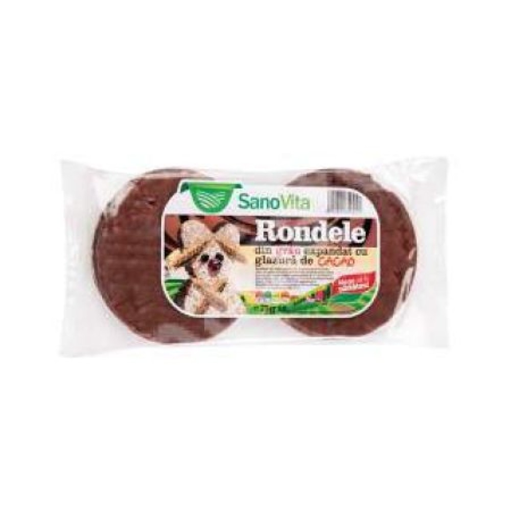 Sanovita Rondele Glazurate 75G Ciocolata
