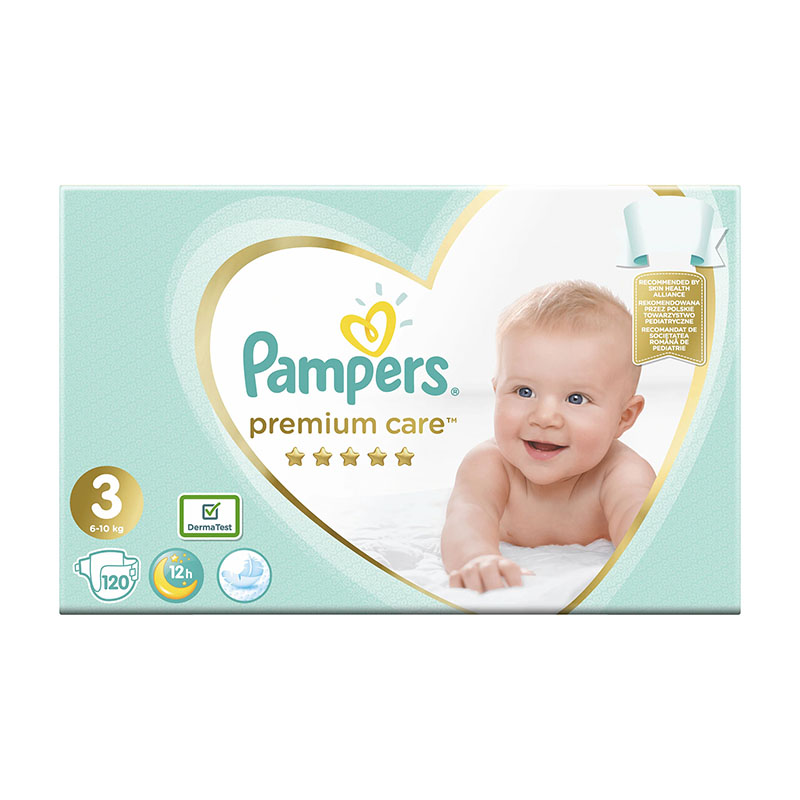 Pampers Nr. 3 Premium Care 5-9 kg Scutece, 120 buc