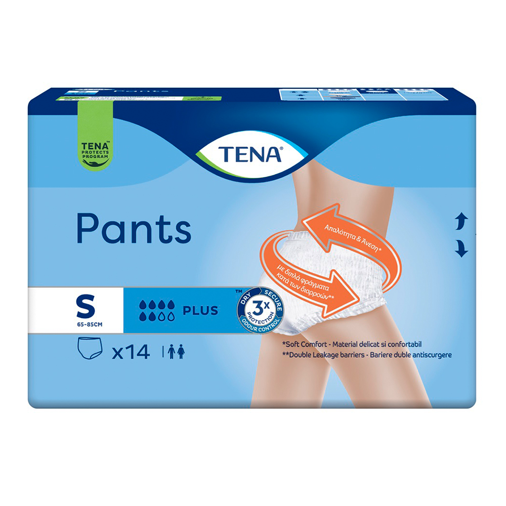 Scutece tip chilot pentru adulti Pants Plus Small, 14 bucati, Tena