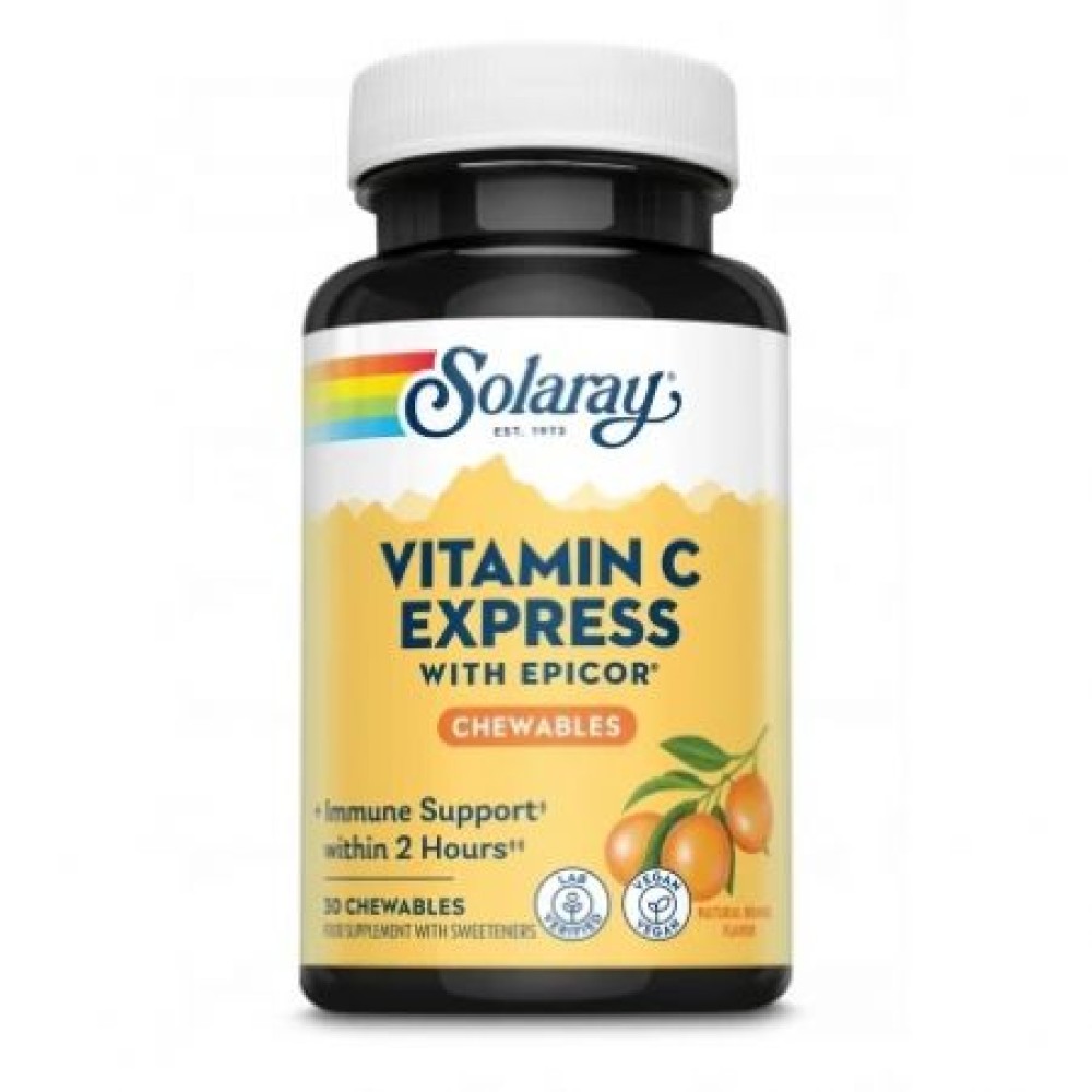 Vitamin C Express with Epicor, 30 comprimate masticabile, Secom
