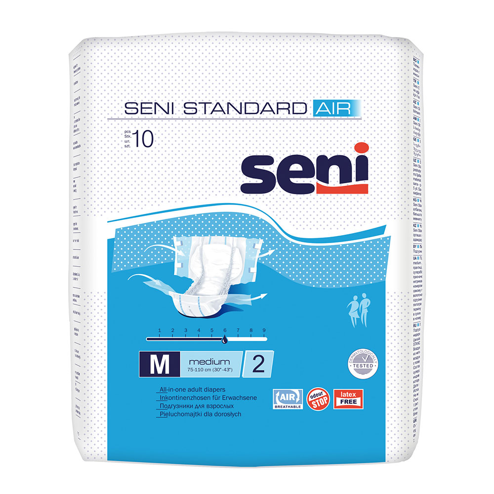 Scutece cu sistem inchis Standard Air, Medium, 10 bucati, Seni - Pret ...