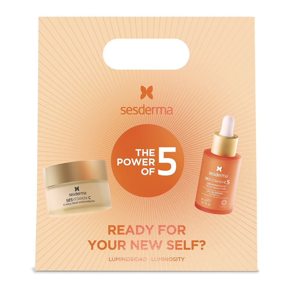 Pachet Crema faciala C-Vit Moisturizing, 50ml + Serum C-Vit, 30ml, Sesderma