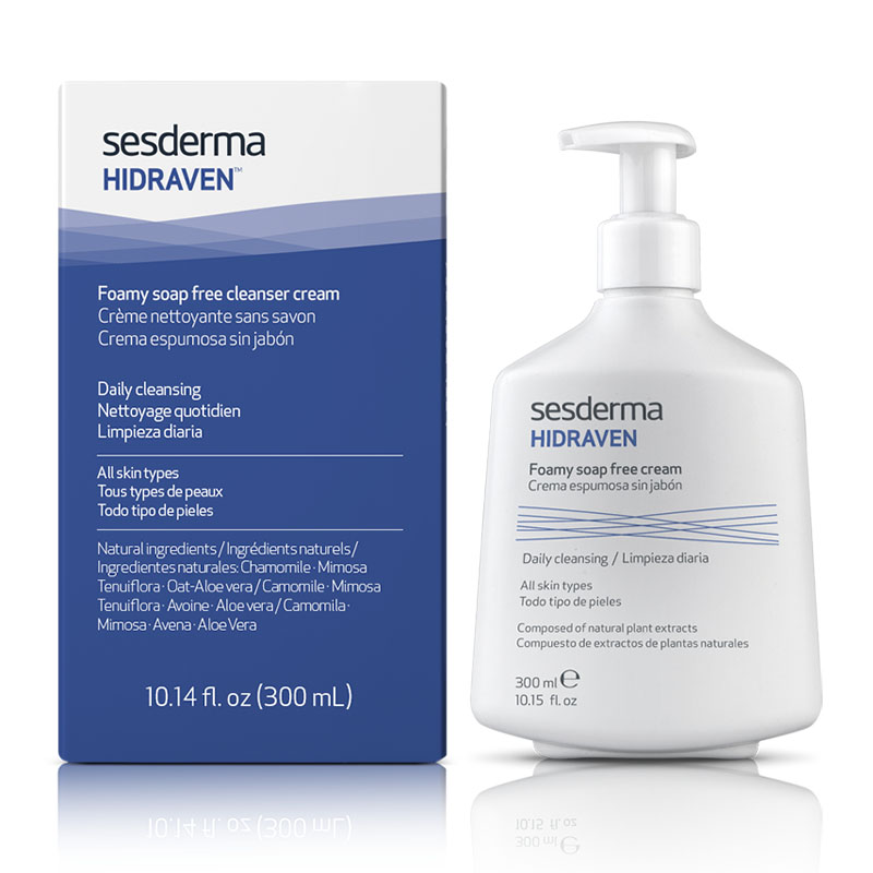 Emulsie pentru curatarea fetei si a corpului Hidraven, 300 ml, Sesderma