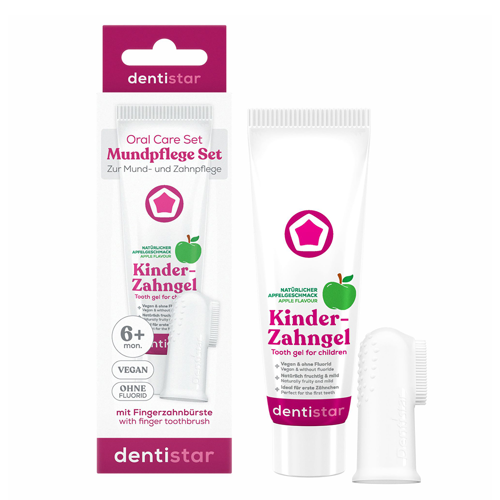Set Pasta de dinti 30ml + Degetar moale din silicon Dentistar 6 luni+, Baby Nova