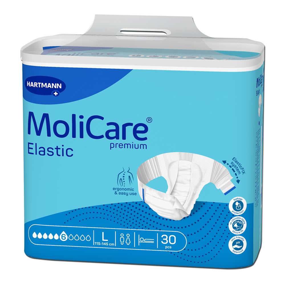 Slip pentru incontinenta MoliCare Premium Elastic 6 PIC marime L(165273), 30 bucati, Hartmann