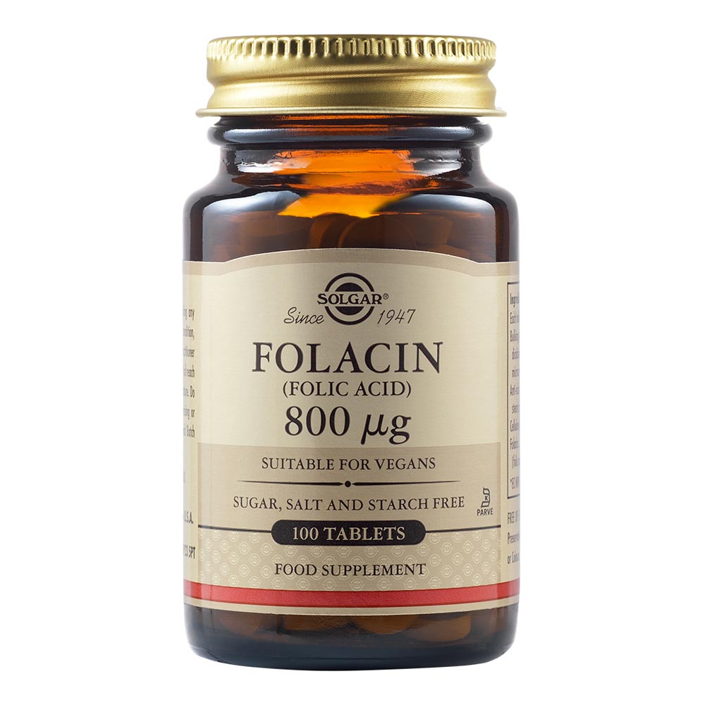 Acid Folic 800mg, 100 tablete, Solgar