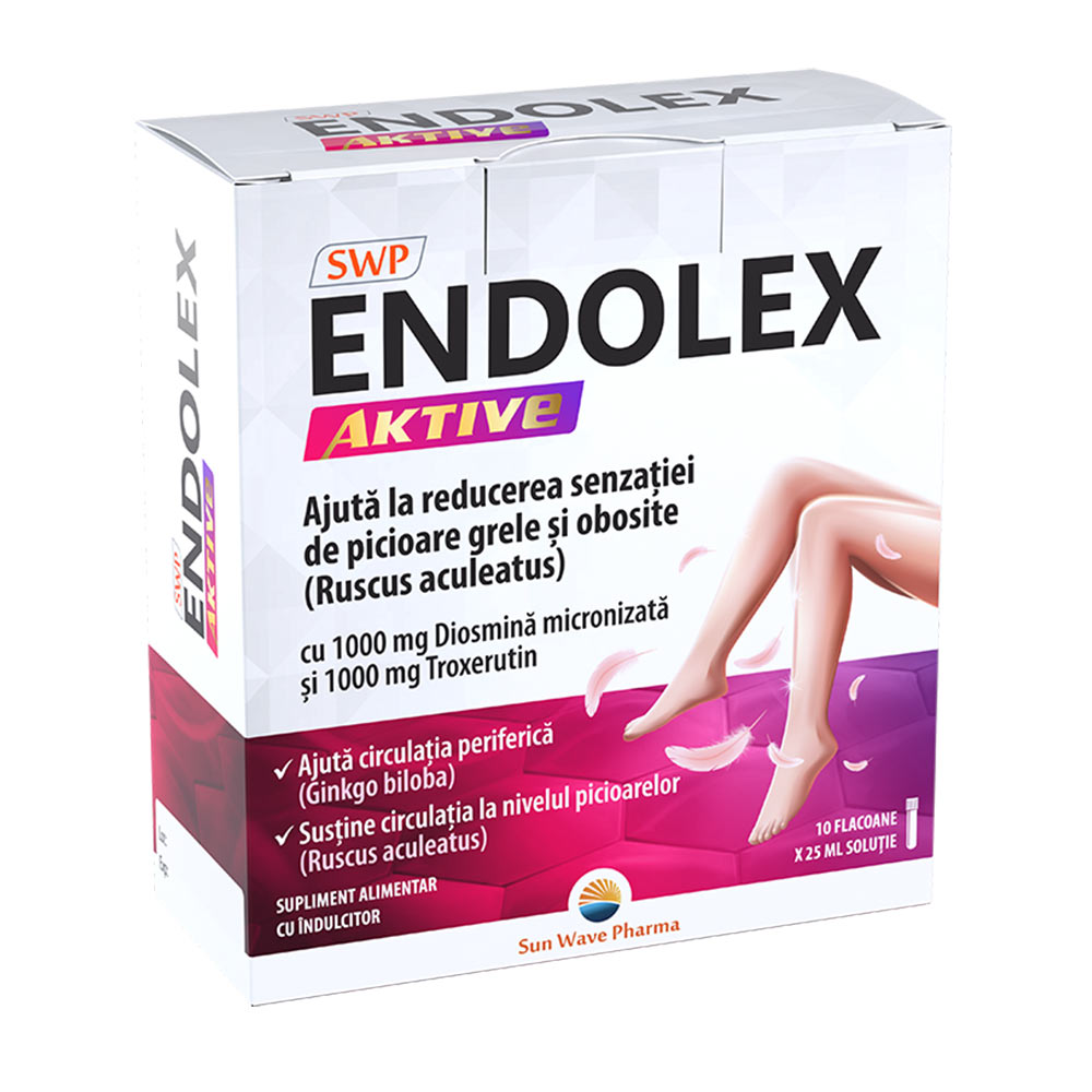 Endolex Aktive 25ml, 10 flacoane, Sun Wave - Pret Avantajos | Minifarm