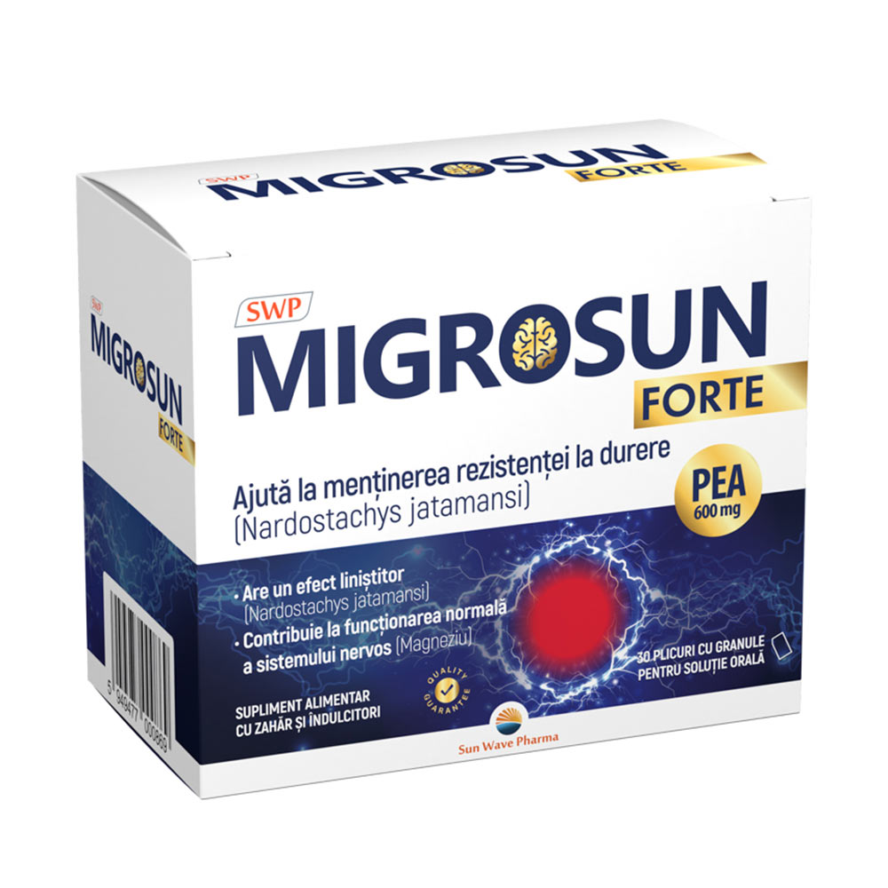 Migrosun Forte, 30 plicuri cu granule pentru solutie orala, Sun Wave
